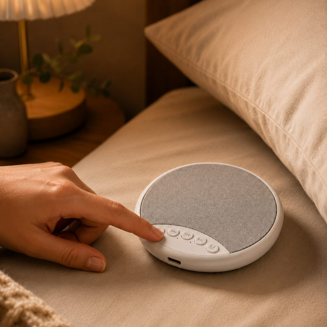 Lunavive - NearSound™ compact slaapgeluidapparaat | Persoonlijke audio zonder iets te dragen