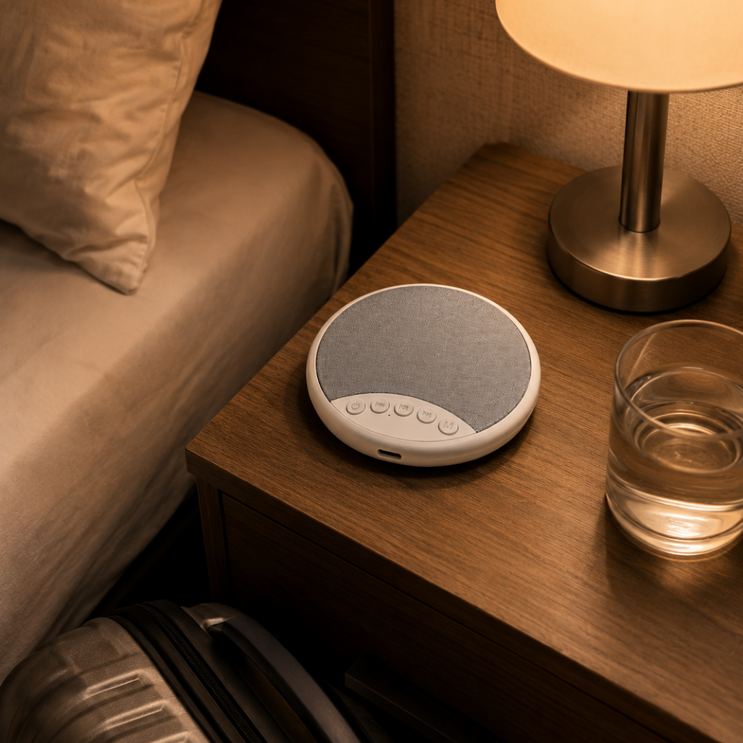 Lunavive - NearSound™ compact slaapgeluidapparaat | Persoonlijke audio zonder iets te dragen